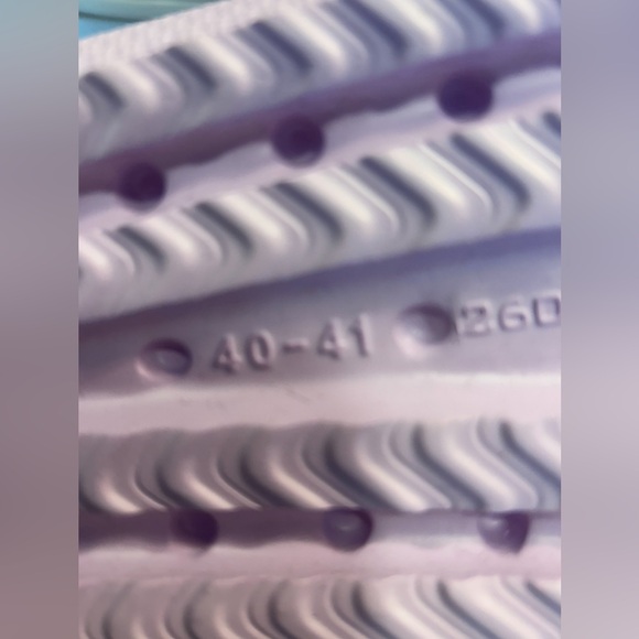 Lavender double faux button foam slides. - Picture 2 of 2